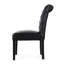 Chaises de salle à manger 2 - Cuir d'unité centrale noir, chaise avec cadre 2 ajoutée