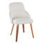 Chaise en bois de noyer et similicuir blanc - ensemble de 2-288586342-288586340
