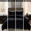 Édredon double / grand en fausse fourrure - noir, lit douillet et tendance, chaleureuse-122450261-122450262