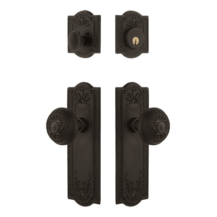 Nostalgic Warehouse Meadows Entry Set with Egg & Dart Knob