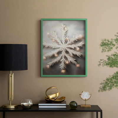 Art des Fêtes de Noël - Série 2 - CECXCV, reproduction d'art encadrée - bois massif