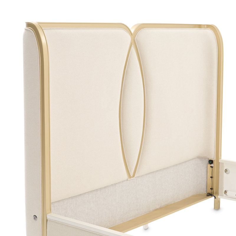 Scotts Square Bed - Light Champagne, King