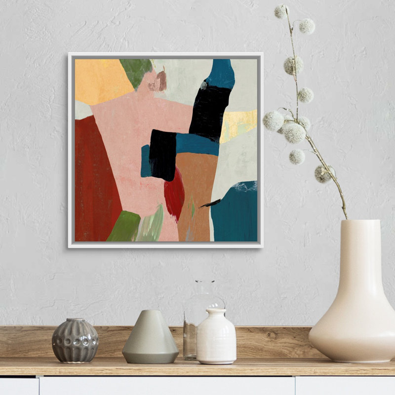 Reproduction d’art sur toile, "Afloat II" par Tom Reeves, H 18 po x l 18 po x P 1,75 po, Cadre blanc