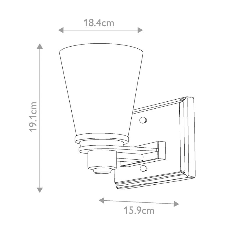 Rayburn Steel Armed Sconce