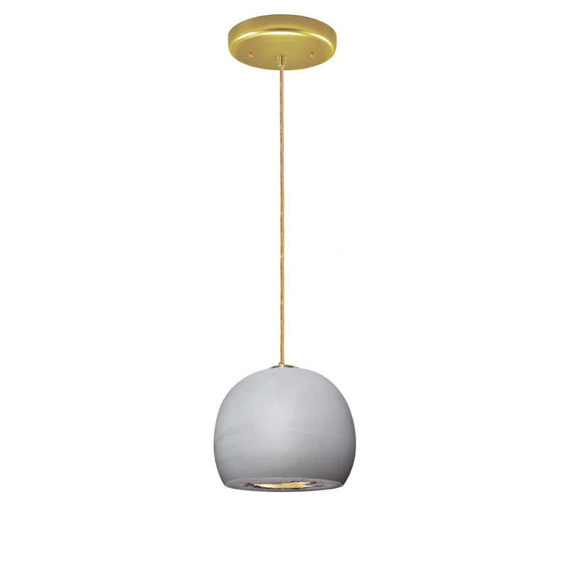 Geode 1 - Light Pendant, Matte Gray, Brass