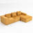 Modular Modern Velvet Fabric Sofa With Footpads-1210375565