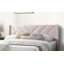 Élégant lit moderne tapissier en velours rose clair avec lignes épurées et tête de lit 1pc (seulement lit)
