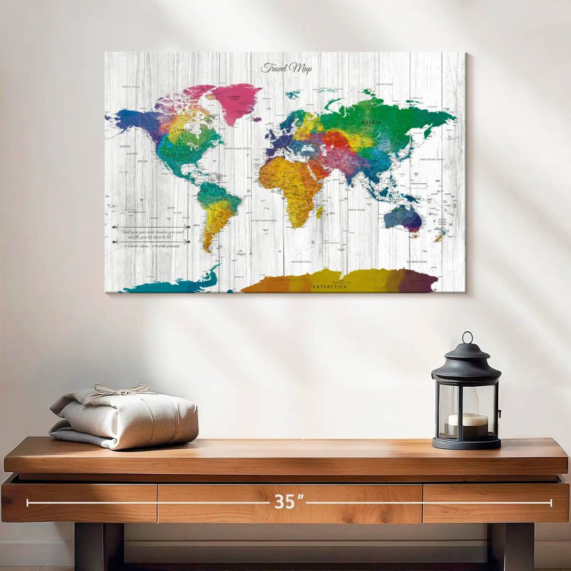 World Travel Amrico, punaise II, H 16 po x l 24 po