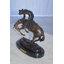 Statue en bronze Rattlesnake par Remington, superbe art occidental avec base en marbre de Perrault, l 7 po x l 3 po x H 10 po