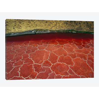 «Soda and Algae Formations Near Shore of Lake Natron Great Rift Valley Tanzanie» par Gerry Ellis - reproduction d'art sur toile tendue