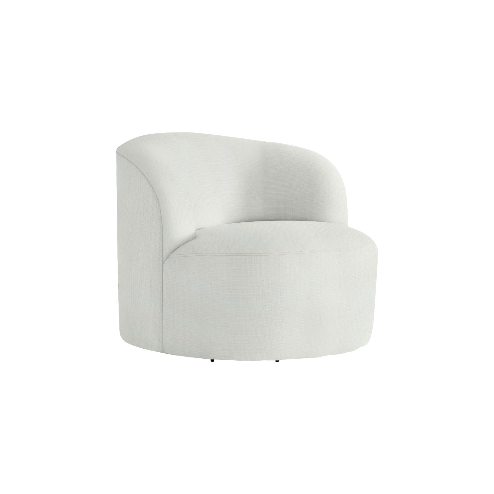 Mulia Swivel Patio Chair with Cushions, Cream Linen 6025-002
