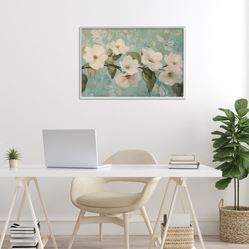 Estampe numérique Serene, 16 x 24, Encadrement giclée blanc côtier
