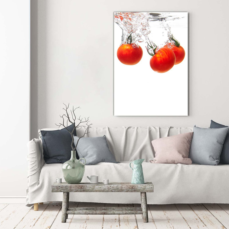 Tomatoes Under Water - Wrapped Canvas Print