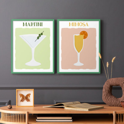 Martini - reproduction encadrée de qualité supérieure - prête à être accrochée - aucun clou requis - aucun clou requis
