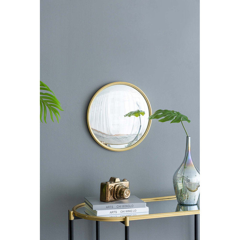 Miroir rond, miroir circulaire avec cadre en fer, 15 po x 15 po