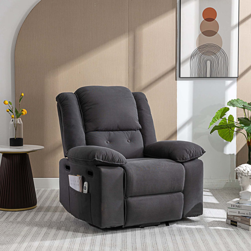 Fauteuil de massage chauffant, Lin gris