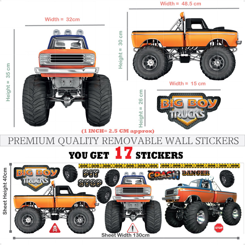 Monster Truck Wall Sticker