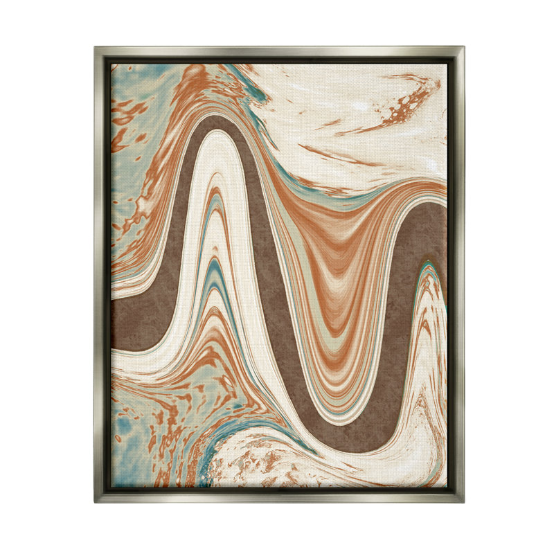 "Stupell Industries", tourbillon brun, toile abstraite, art mural par Marcus Prime, H 21 po x l 17 po x P 1,7 po