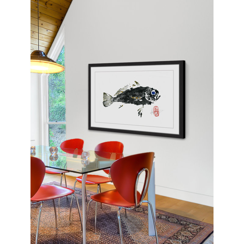 Queen Corvina Black and Gray Framed Canvas Print