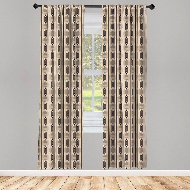Striped Semi-Sheer Rod Pocket Curtain Panels, 28" x 95"