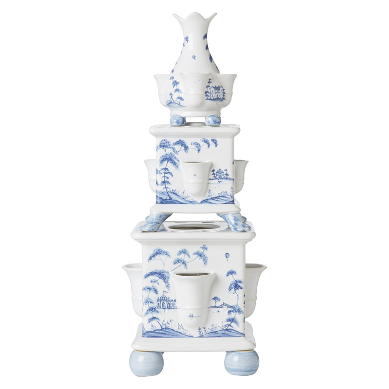 Country Estate 3 Piece Tulipiere Tower Set - Delft Blue