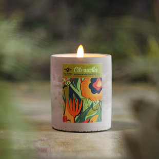 Bougie parfumée fantaisie avec porte-béton