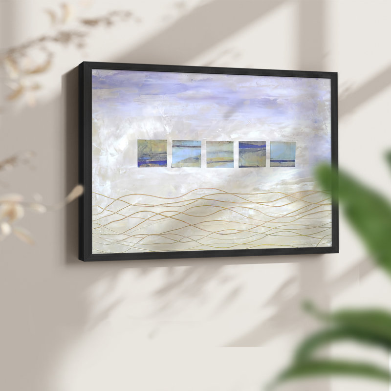 String Windows II -Framed Print - Restickable, 11" H x 14" W, Black