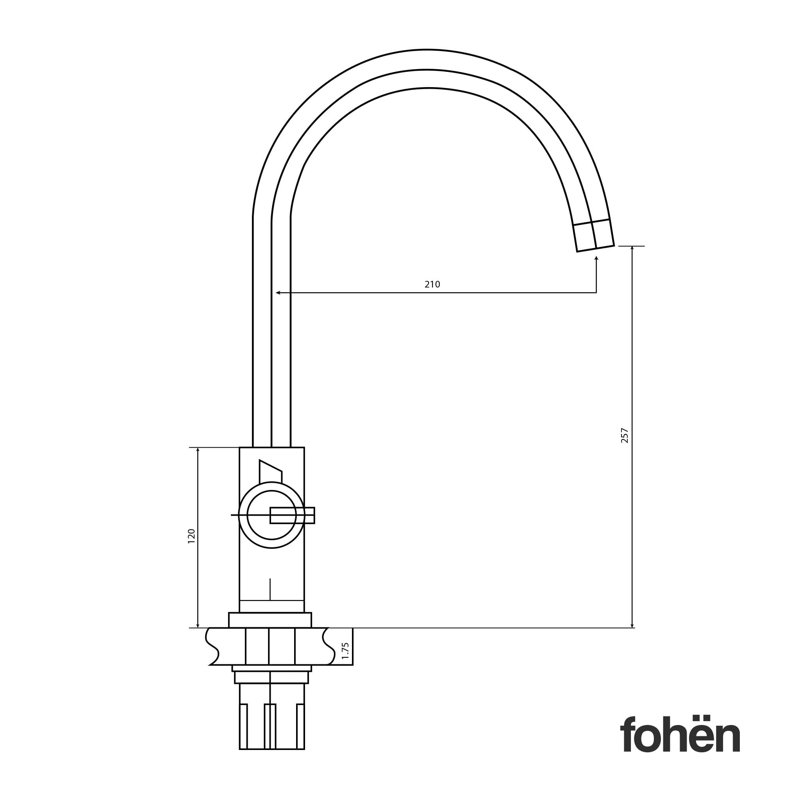 Fohen Touch Kitchen Faucet, Brass