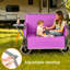 3-In-1 Collapsible Wagon Converts To Bench Convertible Folding Wagon Cart With Canopy &Rear-Mounted Folding Tabletop-330872746