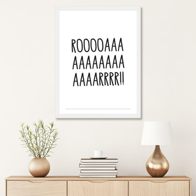 Rrooaarr - reproduction d'art textuel