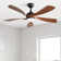 Whisper 52" 5 ABS Blade Propeller Classic Ceiling Fan with LED Lights and Remote Control