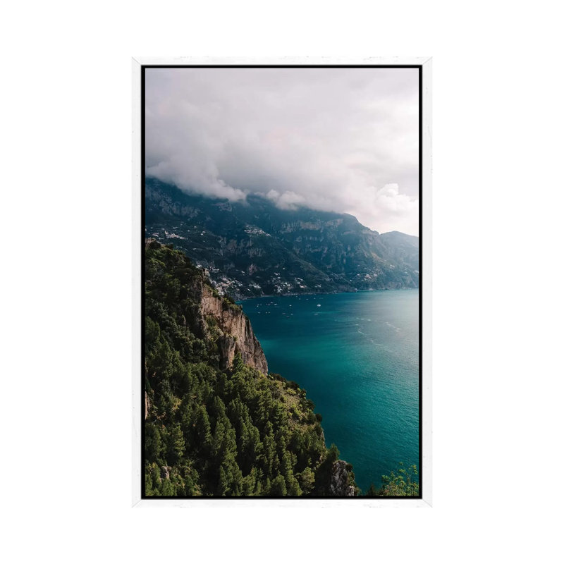 Amalfi Coast Drive V by Bethany Young - Print on Canvas, 101.6cm H x 66.04cm W x 3.81cm D, White Framed