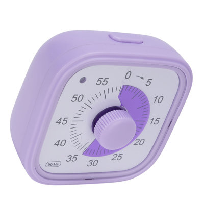 60 Minute Visual Countdown Timer Classroom Kitchen Multi Purpose Time Management Tool for Teaching Purple