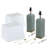 26in 3-Way Green Embossed Ceramic Table Lamps