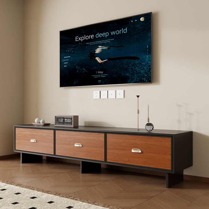 Meuble télé French French, H 19,68 po x L 78,74 po x l 15,75 po
