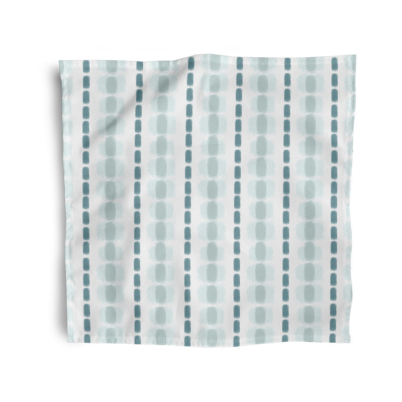 Otavio Polyester Striped Square Napkin, Teal