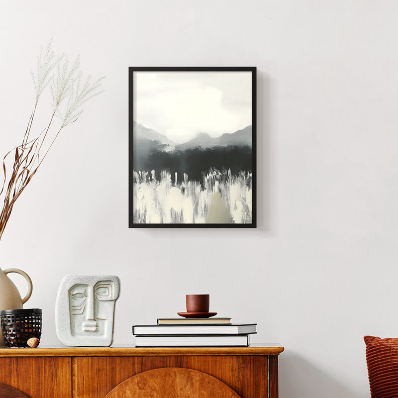 Paysages de la série LX III - reproduction encadrée de qualité supérieure - prête à être accrochée - aucun clou requis