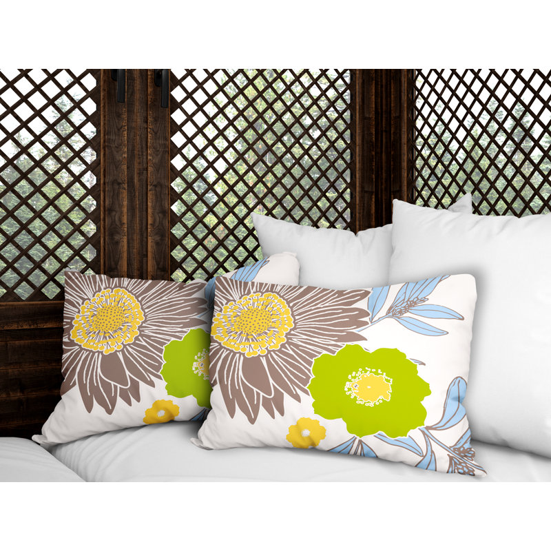 Polyester / Mélange de polyester Housse de coussin rectangulaire intérieure / extérieure lombaire et insert, Beige