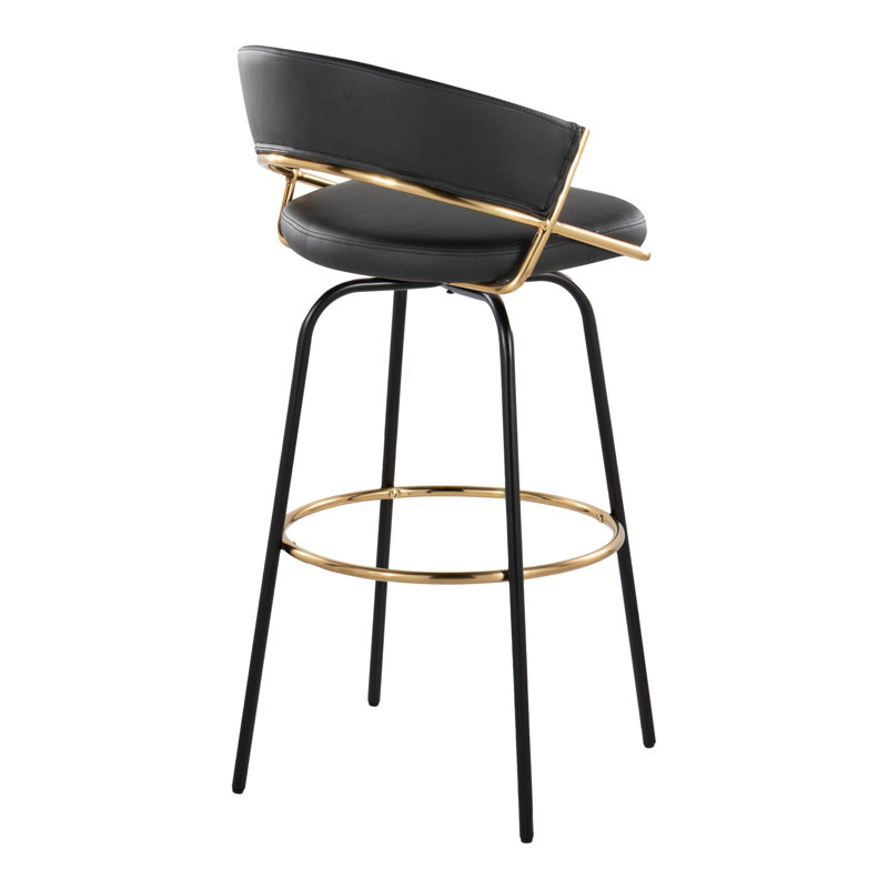 Tabouret de bar contemporain à hauteur fixe avec pivot