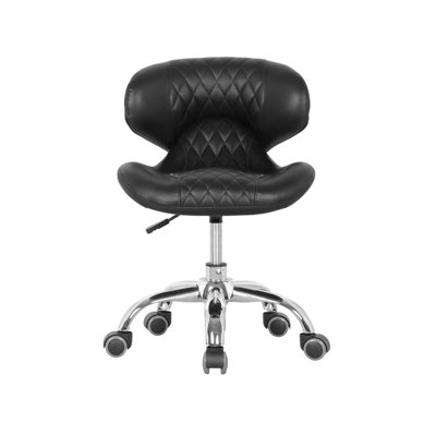 Zedek Backed Adjustable Height Ergonomic Industrial Stool Wheels