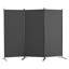 Cloison, 3 cloisons et écrans d'intimité pliables, cloisons de séparation en tissu pour bureau, chambre à coucher, salle à manger, bureau, autoportant, gris