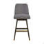 Tabouret de bar pivotant en bois de chêne gris Ralena