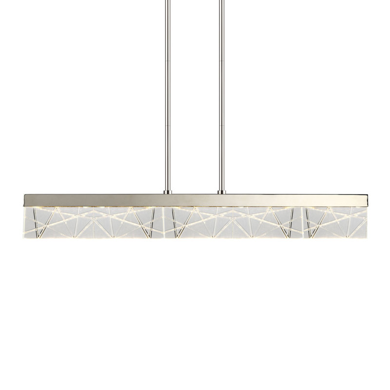 Lucus 1 - Light LED Kitchen Island Pendant, Polished Nickel