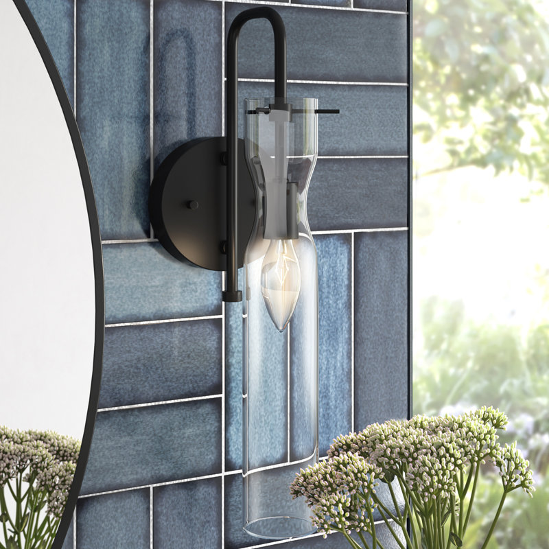 Cueto 1-Light Dimmable Bath Sconce, Black