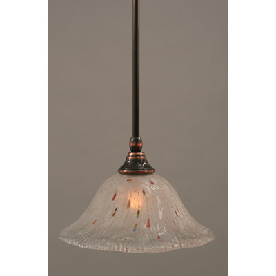 Stem Hung Mini Pendant With 10" Frosted Crystal Glass