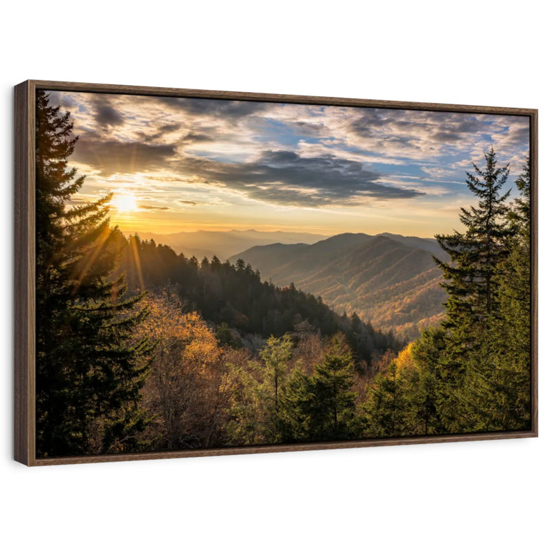 Lever de soleil d'Alvord dans les Smoky Mountains, H 9 po x l 13 po