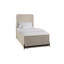 Lit gigogne double en taupe avec placage de bouleau transitionnel