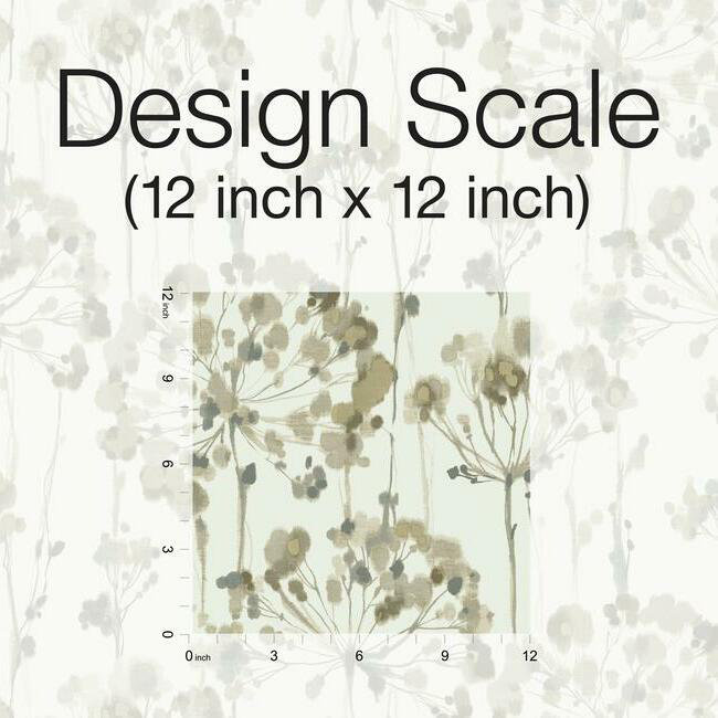 Candice Olson Modern Artisan Second Edition Floral Metallic Wallpaper Double Roll by Candice Olson, Neutral