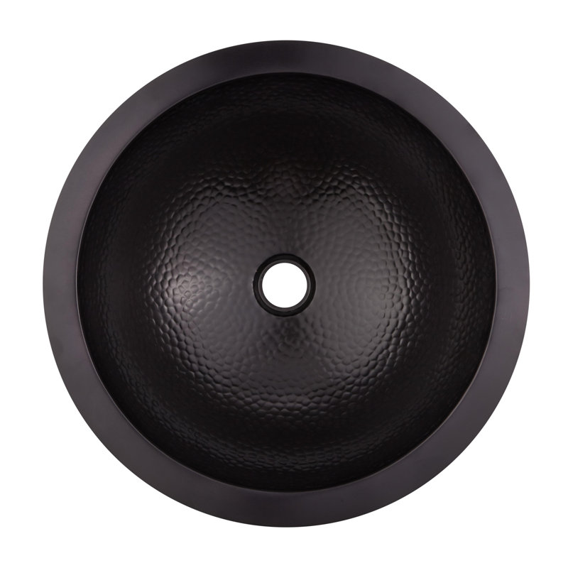 17" Alena Dark Antique Copper Circular Drop-In Bathroom Sink