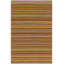Tapis décoratif multicolore à rayures en osier lavable à la machine-535673394